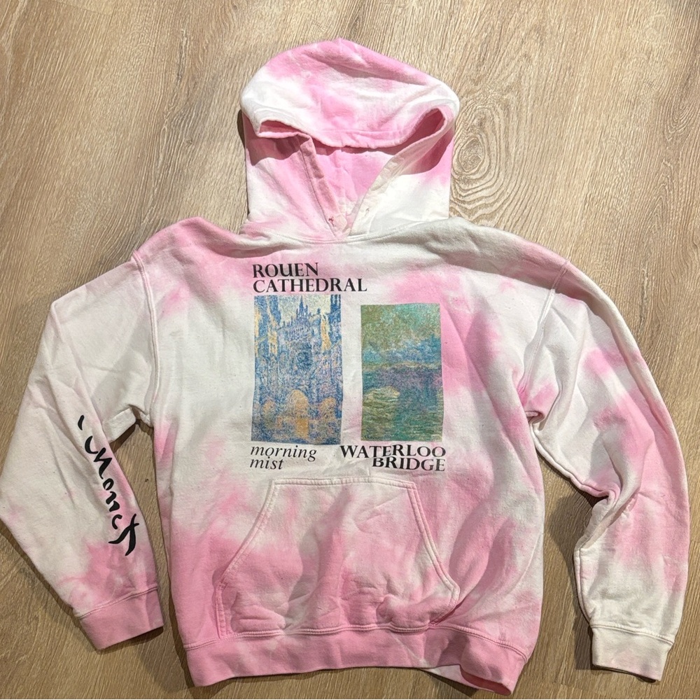 Urban Outfitters Pink and White Hoodie